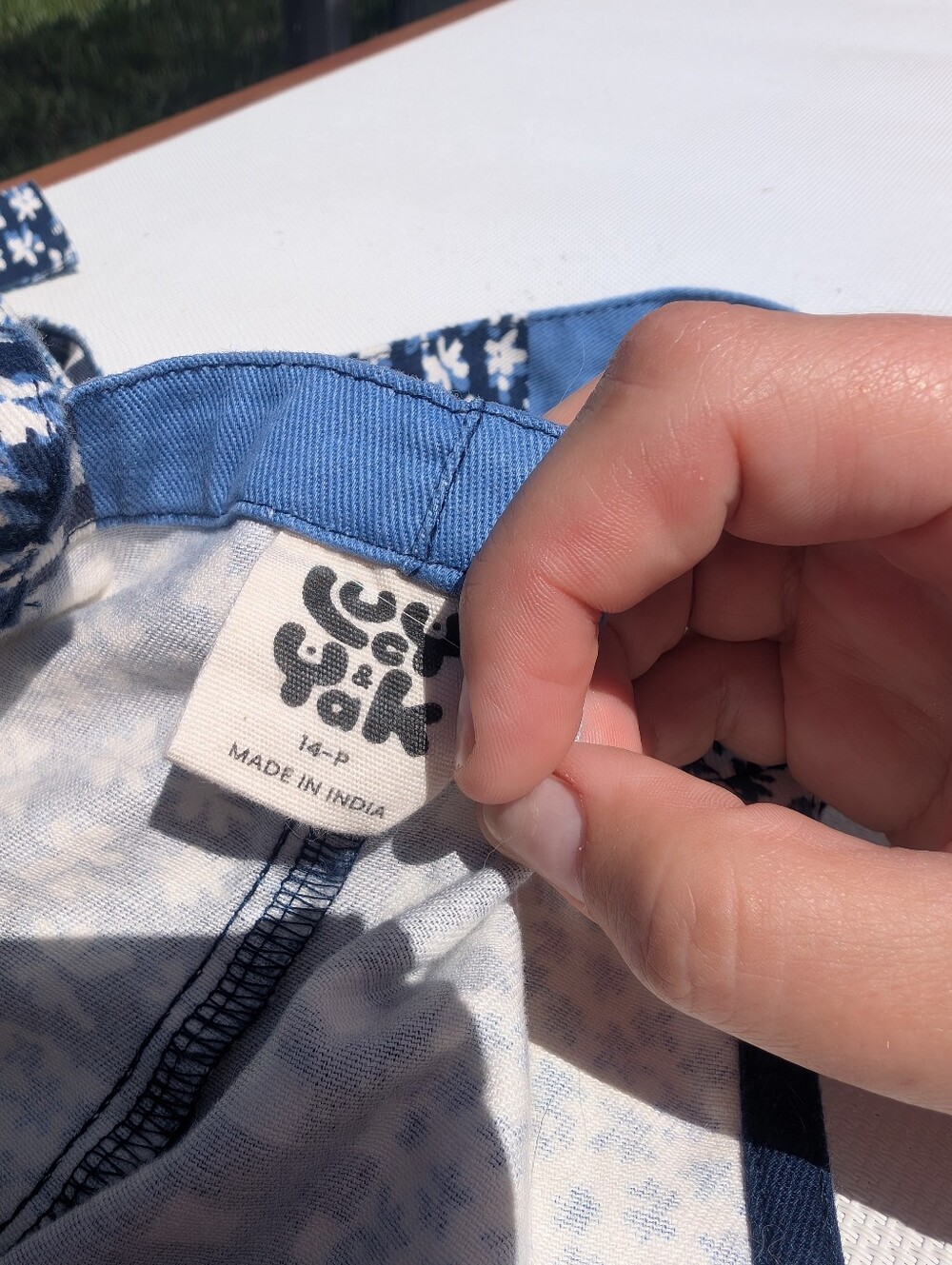 Lucy and Yak Ditzy Blue Handkerchief Dungarees - Picture 3 of 3